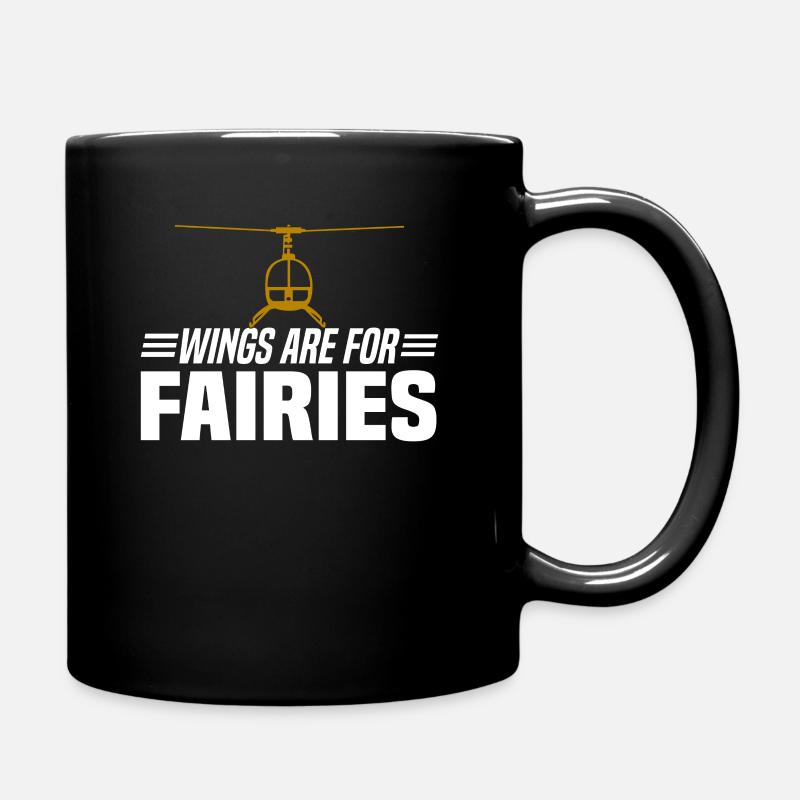 Pilot Hubschrauber Helikopter Spruch Hobbypilot - Tasse einfarbig - Schwarz