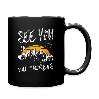 Val Thorens France randonnée et ski - Mug uni - noir - Droite