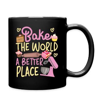 Bake Baking Beater Bake The World - Full Colour Mug - black - Right