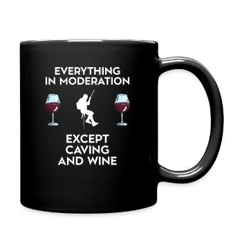 Spéléologie et vin - Mug uni - noir - Droite