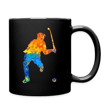 Feldhockey Hockey Hockeyspieler Geschenk - Tasse einfarbig - Schwarz - Rechts