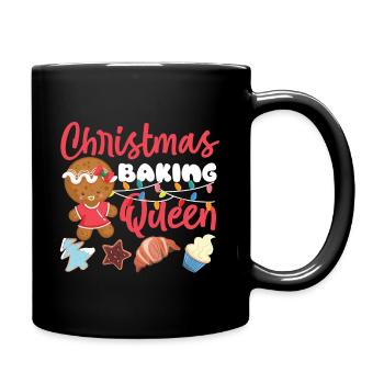 Bake Baking Christmas Gingerbread - Full Colour Mug - black - Right