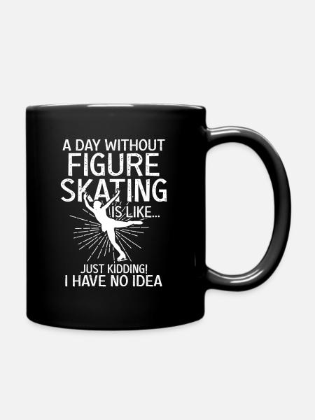 Eiskunstlauf - Tasse einfarbig - Schwarz
