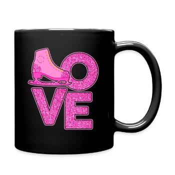 Eiskunstlauf - Tasse einfarbig - Schwarz - Rechts