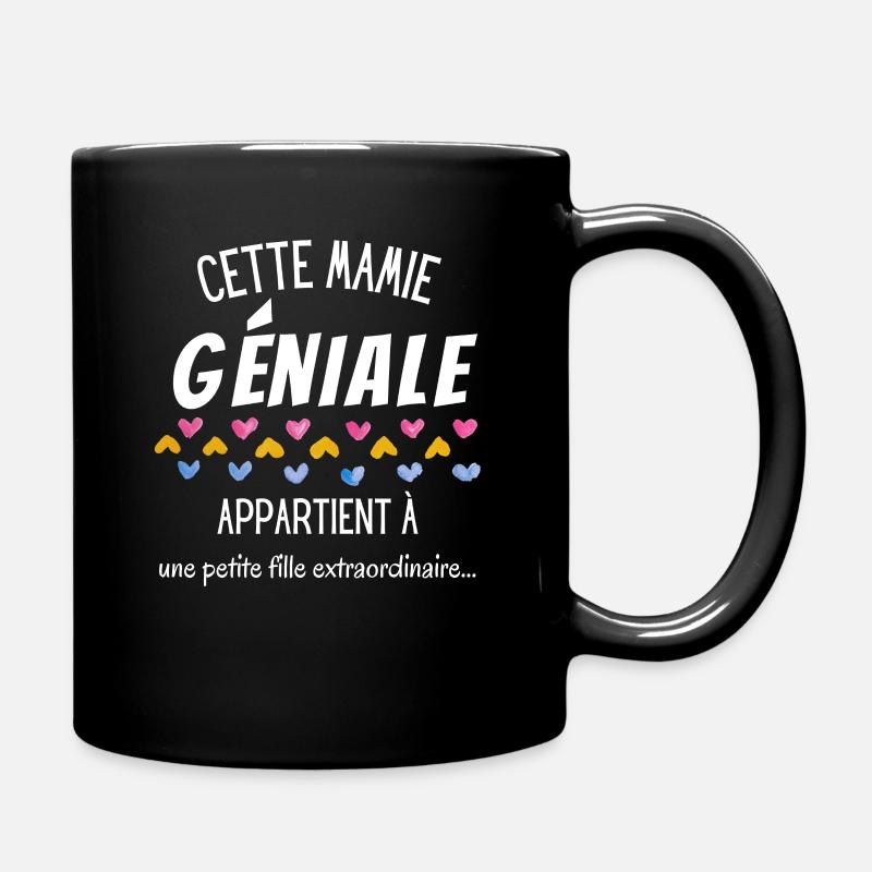 Mamie géniale petite fille formidable-Grand mère - Mug uni - noir