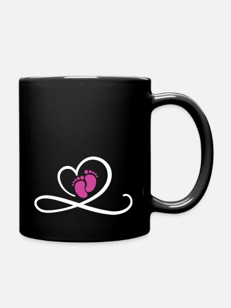Grossesse Bébé Fille - Mug uni - noir