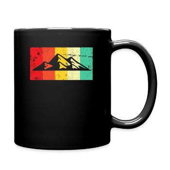 Berg Berge Reto - Tasse einfarbig - Schwarz - Rechts