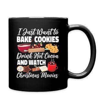 Cuire au four des biscuits de Noël I - Mug uni - noir - Droite