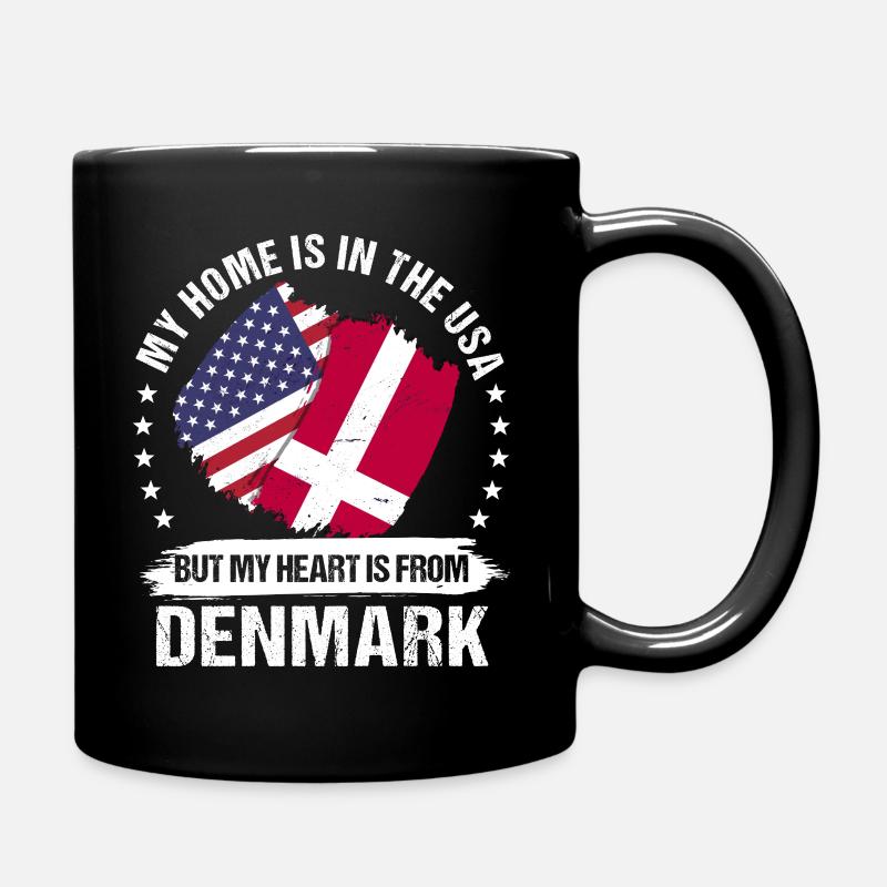 American Patriot Denmark Flag Danish Roots - Tasse einfarbig - Schwarz
