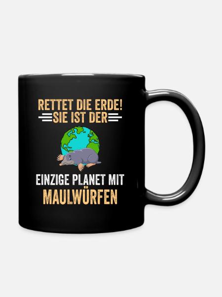 Umweltschutz Tierschutz Maulwürfe Maulwurf - Tasse einfarbig - Schwarz