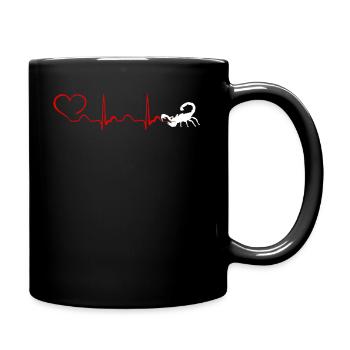 Heartbeat Skorpion T-Shirt - Tasse einfarbig - Schwarz - Rechts