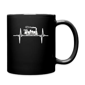 Railway Steam Locomotive Herzschlag Locomotive - Full Colour Mug - black - Right