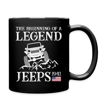Jeeps Légende - Mug uni - noir - Droite