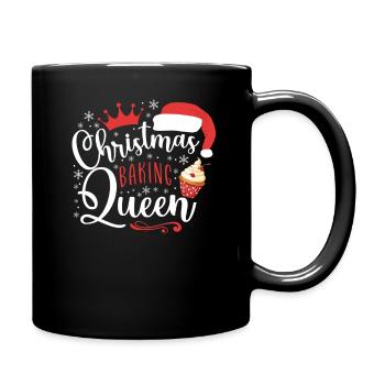 Bake Baking Christmas Cupcake - Full Colour Mug - black - Right