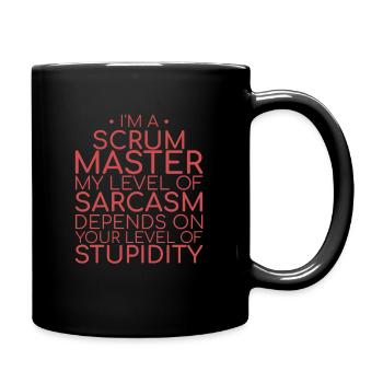 « Scrum Master Sarcasme | » Scrum Master" » - Mug uni - noir - Droite