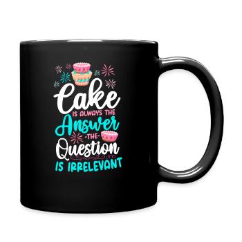 Cuire au four Le gâteau est toujours - Mug uni - noir - Droite