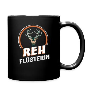 Reh Flüsterin - Tasse einfarbig - Schwarz - Rechts