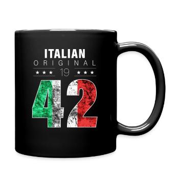 Italian Original 1942 80 birthday Italy flag - Full Colour Mug - black - Right