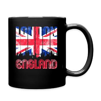 London Skyline England Grossbritannien - Tasse einfarbig - Schwarz - Rechts