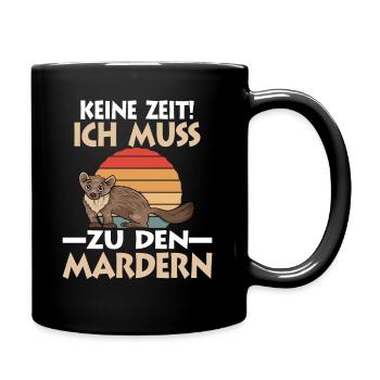 Marder - Tasse einfarbig - Schwarz - Rechts