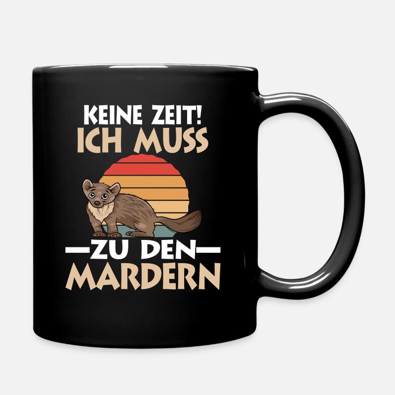 Marder - Tasse einfarbig - Schwarz