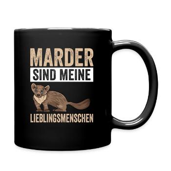 Marder - Tasse einfarbig - Schwarz - Rechts