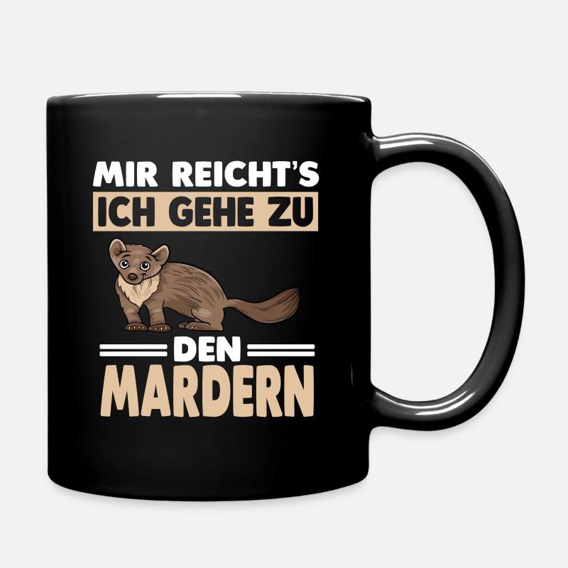 Marder - Tasse einfarbig - Schwarz