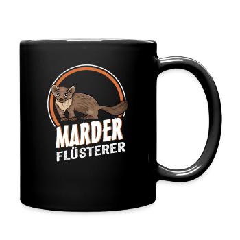 Marder Flüsterer - Tasse einfarbig - Schwarz - Rechts