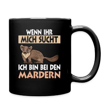 Marder - Tasse einfarbig - Schwarz - Rechts