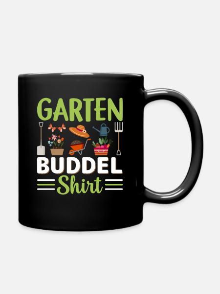 Garten Gemüse Schrebergarten - Tasse einfarbig - Schwarz