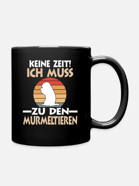 Murmeltier - Tasse einfarbig - Schwarz