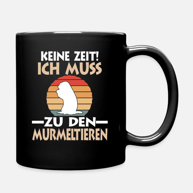 Murmeltier - Tasse einfarbig - Schwarz