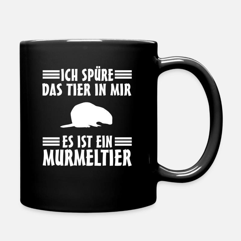 Murmeltier - Tasse einfarbig - Schwarz