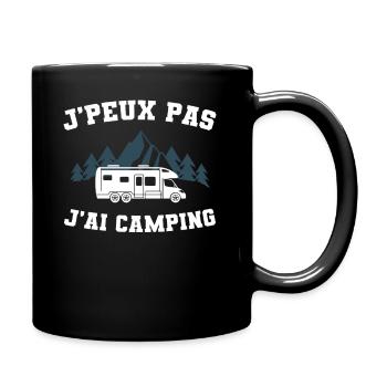 Je Peux Pas J'ai Camping Caravane Cadeau Campeur - Mug uni - noir - Droite