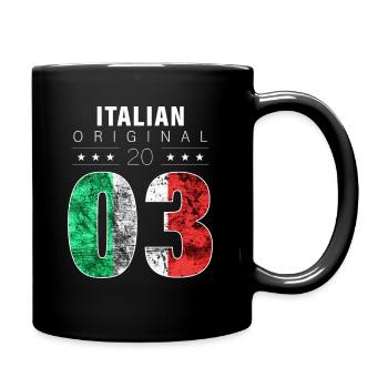 Original italien 2003 19 Anniversaire Italie Drapeau - Mug uni - noir - Droite