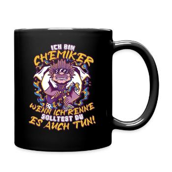 Ich bin Chemiker wenn ich renne solltest du auch! - Tasse einfarbig - Schwarz - Rechts