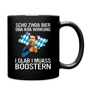 BAYERISCHES BOOSTER T-SHIRT BAYRISCHES BIER - Tasse einfarbig - Schwarz - Rechts