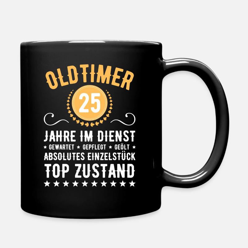 25 Jähriges Dienstjubiläum Firmenjubiläum Geschenk - Tasse einfarbig - Schwarz