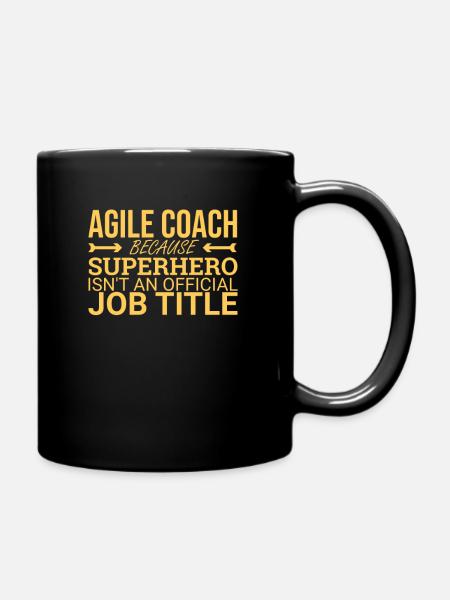 "Agile Coach Superhero | Agile" - Tasse einfarbig - Schwarz