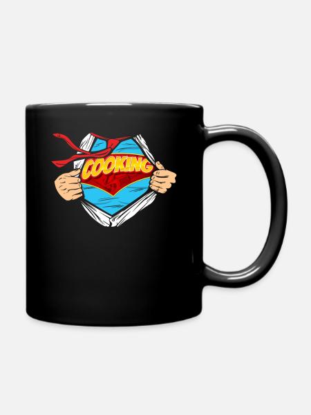 Cuisine Cuisine Super-héros Cuisine - Mug uni - noir