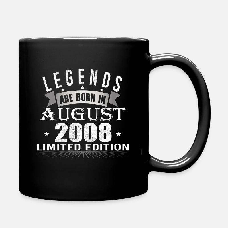 Les légendes naissent en août 2008 - Mug uni - noir