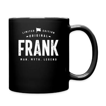 Mens Original Frank Lustiger personalisierter Name - Tasse einfarbig - Schwarz - Rechts
