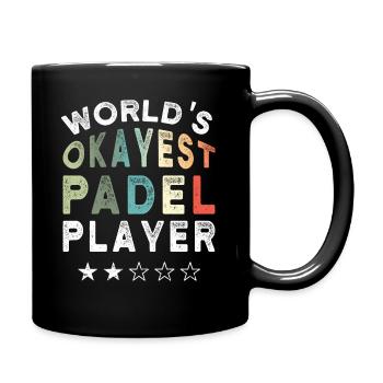 Worlds Okayest Padel Player Funny Padel - Full Colour Mug - black - Right