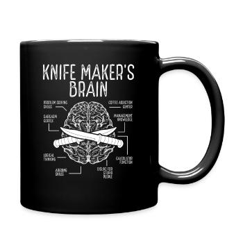 Knife Collecting Bladesmith Making Bladesmithing - Full Colour Mug - black - Right