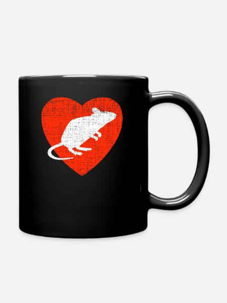 Heart For Mouses - Tasse einfarbig - Schwarz