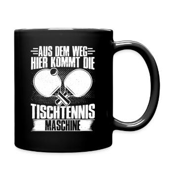 Tischtennis Maschine Tischtennisspieler Geschenk - Tasse einfarbig - Schwarz - Rechts