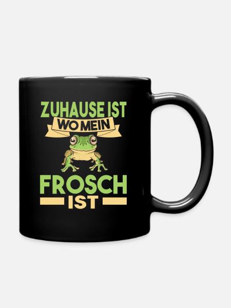 Frosch - Tasse einfarbig - Schwarz