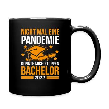Bachelor 2022 Pandemie - Lustiger Spruch - Corona - Tasse einfarbig - Schwarz - Rechts