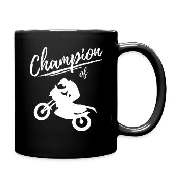 Champion of Motorcross - Enduro Motorcycle - Full Colour Mug - black - Right