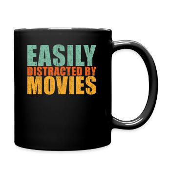 Film Fan - Tasse einfarbig - Schwarz - Rechts